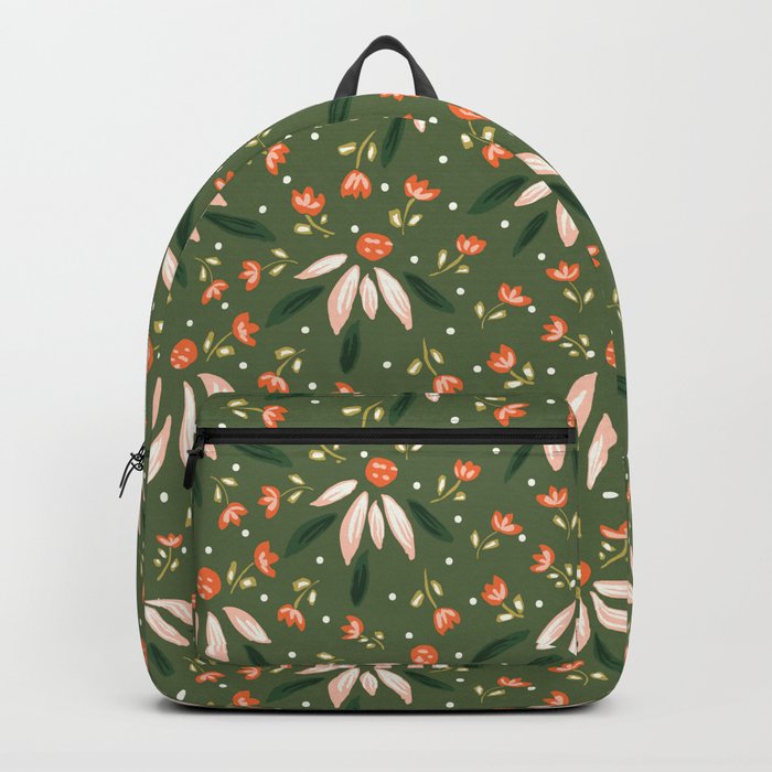 Christmas snowy floral dream Backpack