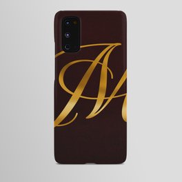 Golden letter M in vintage design Android Case