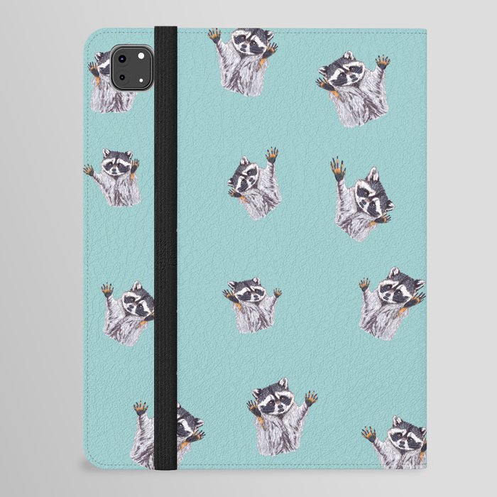 Playful Dancing Raccoons Edition 4 iPad Folio Case