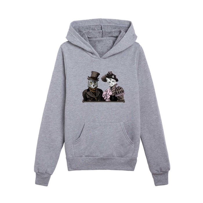 The Owl and the Pussycat | Anthropomorphic Owl and Cat | Kids Pullover Hoodie