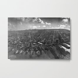 1906 San Francisco in Ruins the Day After the Great Earthquake and Fire black and white photography - photographs Metal Print