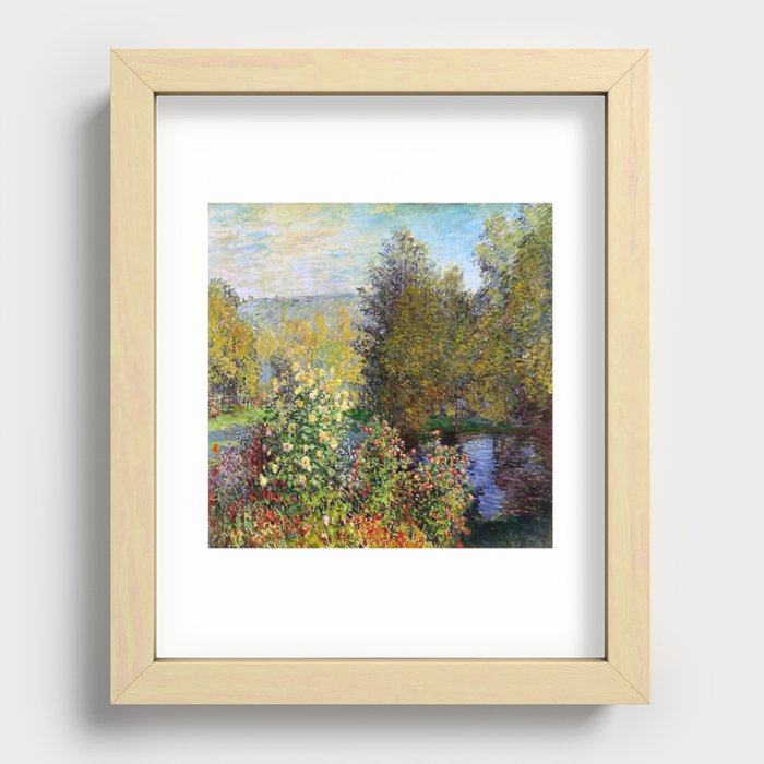 Claude Monet - Corner of the Garden at Montgeron Recessed Framed Print