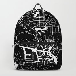 Amsterdam Black on White Street Map Backpack