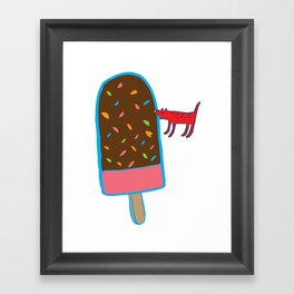Chocolate ice-cream Framed Art Print