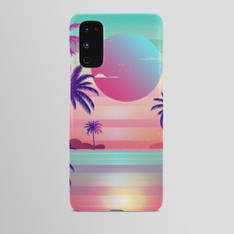 Sunset Palm Trees Vaporwave Aesthetic Android Case