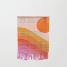 Abstraction_SUNSET_OCEAN_COLOR_POP_ART_Minimalism_009D Wall Hanging