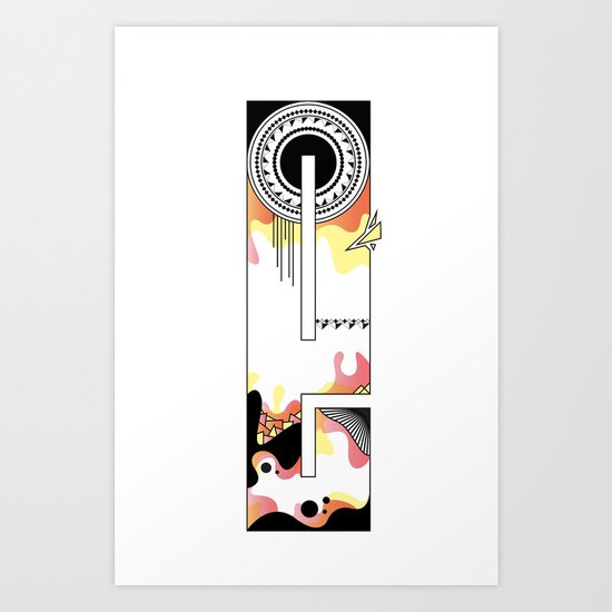 e typo Art Print