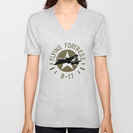 B-17 Flying Fortress V Neck T Shirt