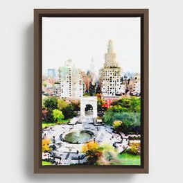 Washington Square Park Framed Canvas