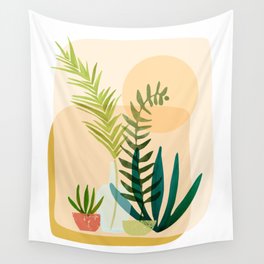 Window Garden Whimsical Landscape Wall Tapestry