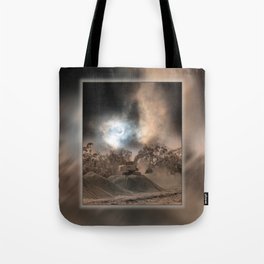 Heavy Duty Earthworks During An Eclipse Tote Bag