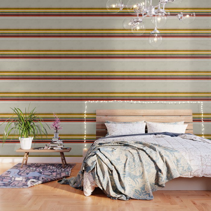 modern abstract stripe geometric Wallpaper by Ana Rut Bre Fine Art