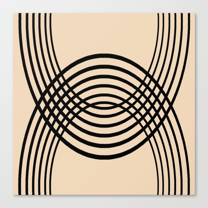 Bauhaus stripes minimalist design Canvas Print