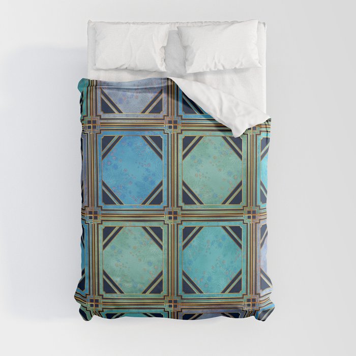 Geometric Christmas Pattern Duvet Cover