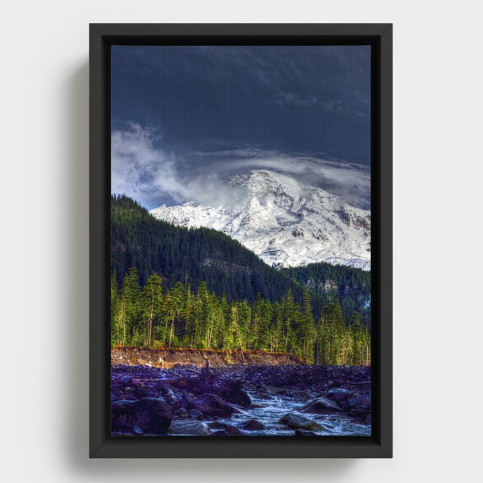 Mount Rainer Framed Canvas