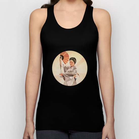 polygonal japanese dancer Unisex Tank Top
