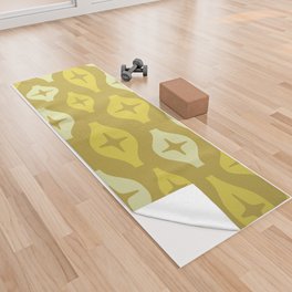Floating Lanterns 628 Yellow Olive Green and Beige Yoga Towel