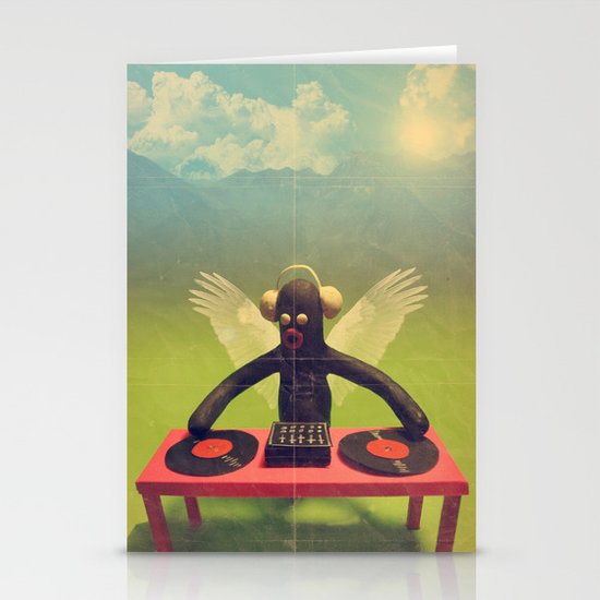 "last night a DJ saved my life" Stationery Cards
