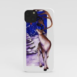 Snowy Reindeer iPhone Case