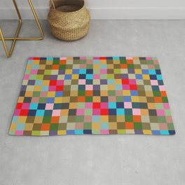Colorful Checkerboard Rug