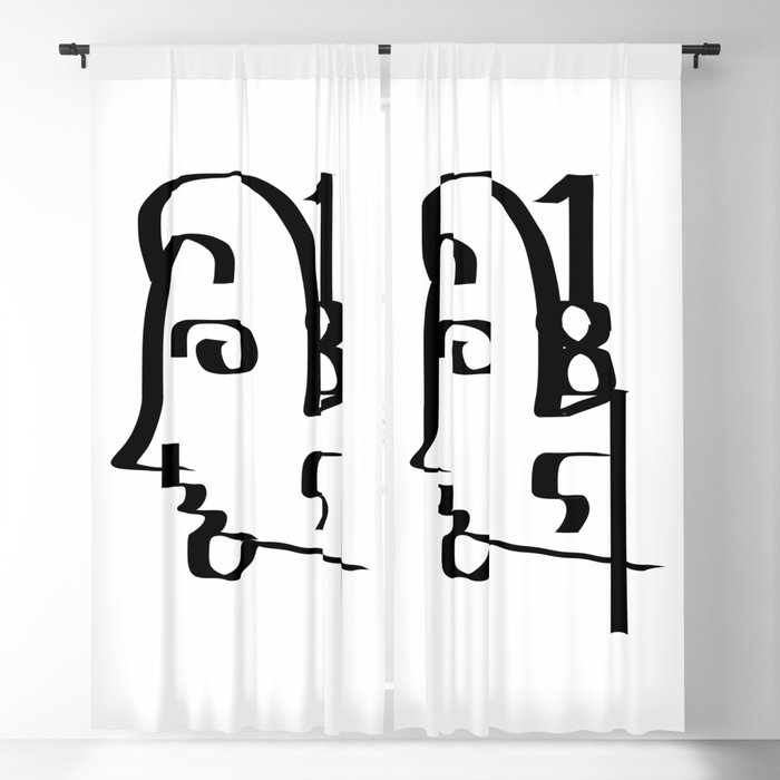 Numbers Face Blackout Curtain
