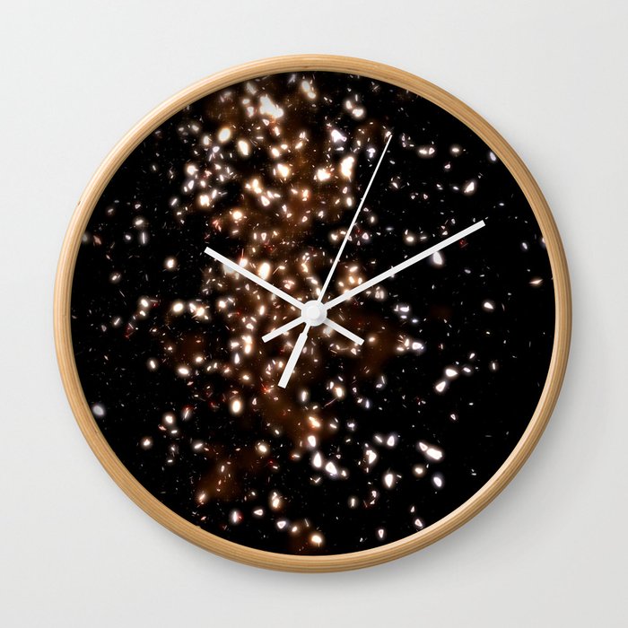 GOLD RAIN or DUST TO DUST Wall Clock