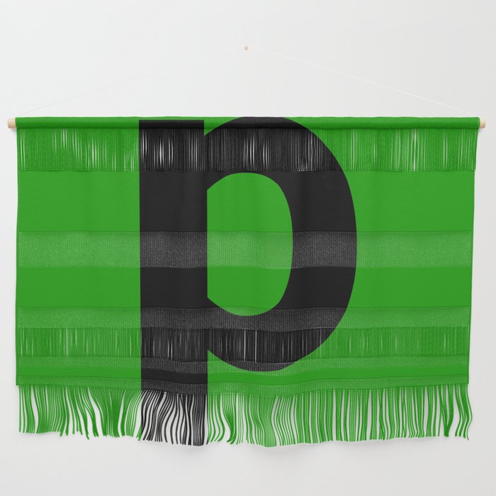 letter P (Black & Green) Wall Hanging