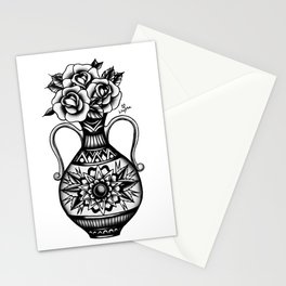 Vase of Roses Stationery Cards