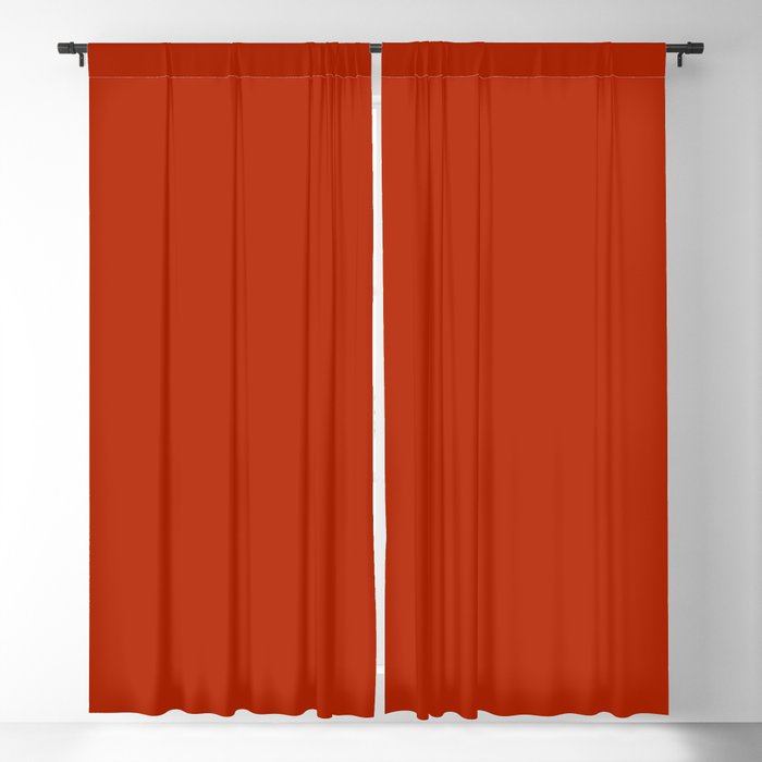 Colors of Autumn Copper Orange Solid Color - Dark Orange Red Accent Shade / Hue / All One Colour Blackout Curtain