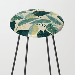 Plants Tropical Pattern - Botanical Palm Summer Counter Stool