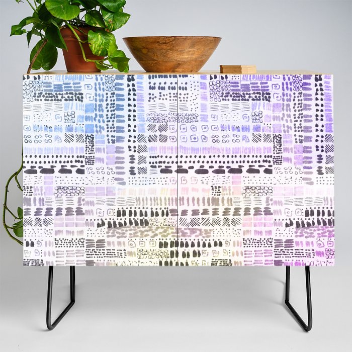 cloudy boho ink marks hand-drawn collection Credenza