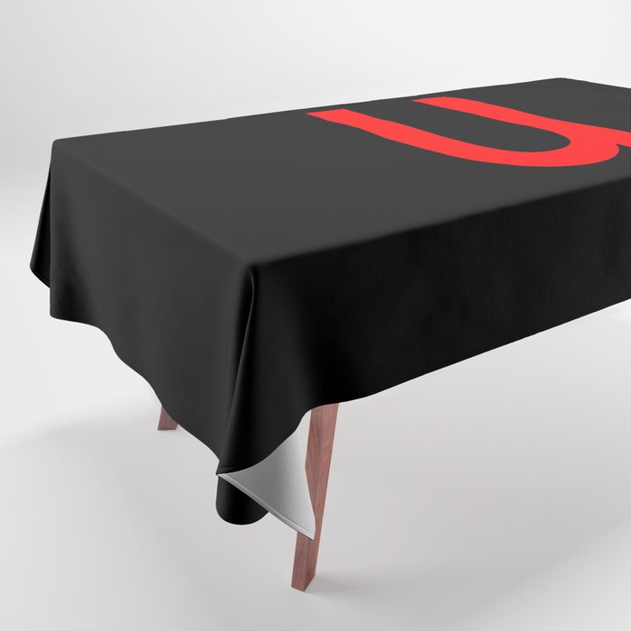 LETTER u (RED-BLACK) Tablecloth
