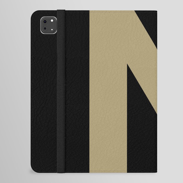 Letter N (Sand & Black) iPad Folio Case