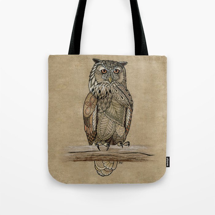 Paper Bag Owl Tote Bag