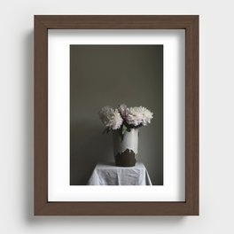 Still life of peonies in full bloom  Recessed Framed Print