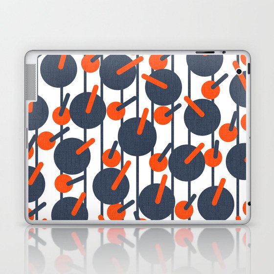 Below Deck Cocktail Modern Abstract Blue And Red Laptop & iPad Skin