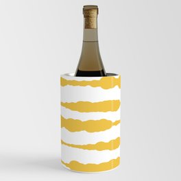 Macrame Stripes in Mustard Yellow and White Wine Chiller
