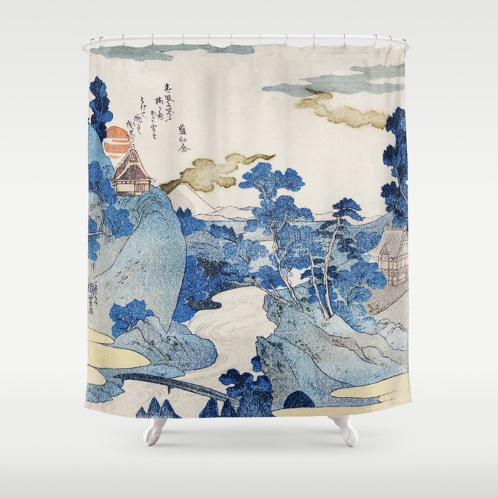 Mount fuji japon from Utagawa Kuniyoshi Shower Curtain