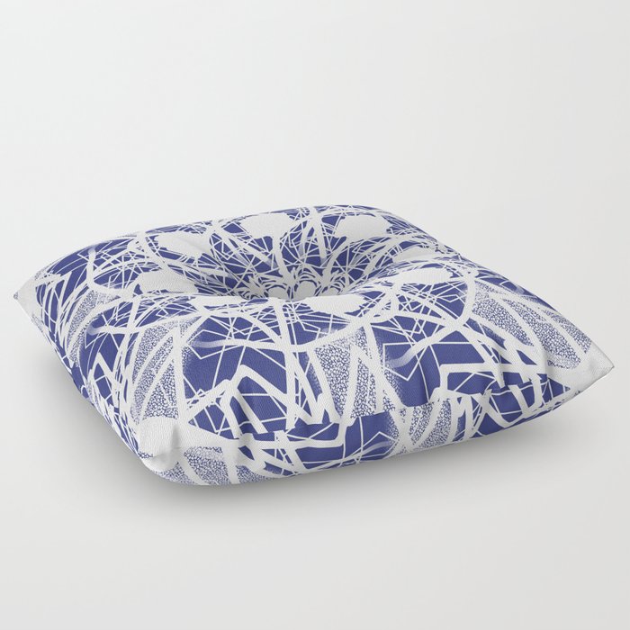 Navy and Lace  Floor Pillow