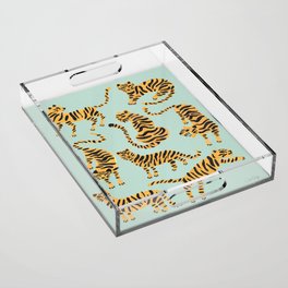 Tiger Collection – Mint & Orange Acrylic Tray