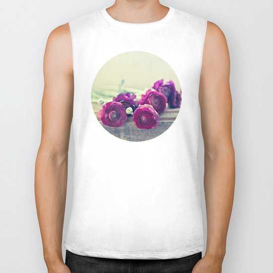 Like Royalty (Purple Ranunculus) Biker Tank