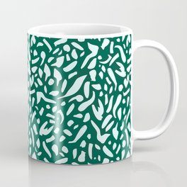 Deep Emrald | Green Terrazzo Pattern | Fun Funky Eclectic Modern Boho Painting Coffee Mug