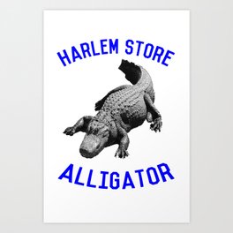 Harlem Store Alligator  Art Print