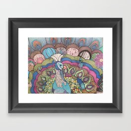 pretty as a peacock Framed Art Print