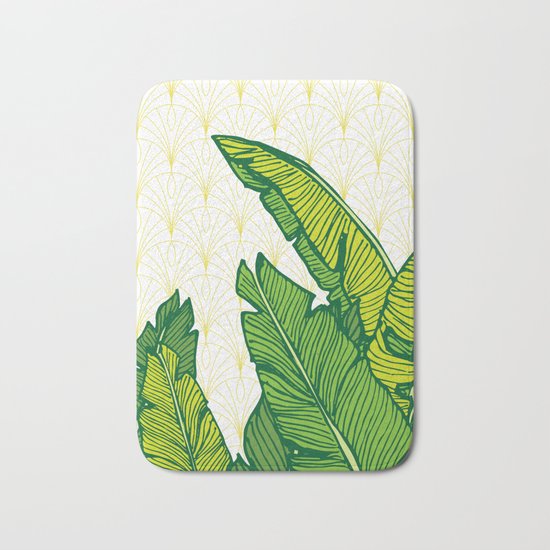 Tropical Leaves #society6 #decor #buyart Bath Mat