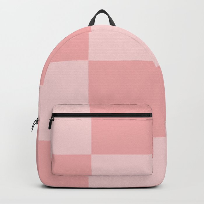 Pastel Pink Large Checkers Backpack
