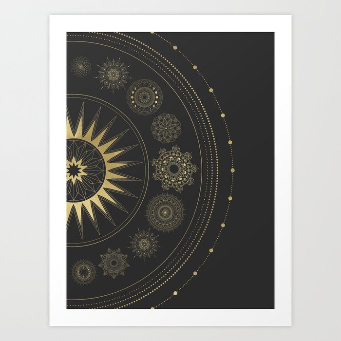 Mandala Solar System Art Print
