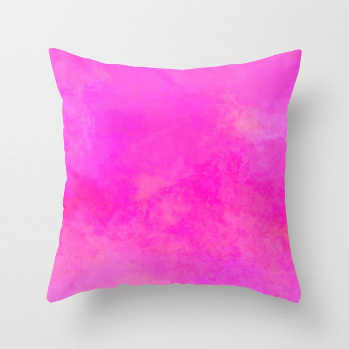 Bright pink background Throw Pillow
