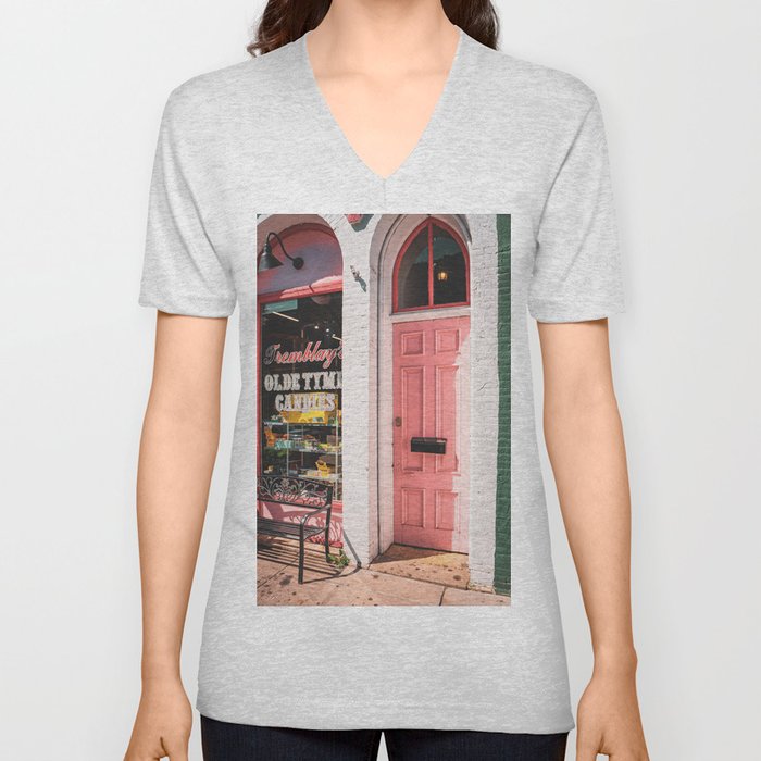 Small Town Arhcitecture V Neck T Shirt