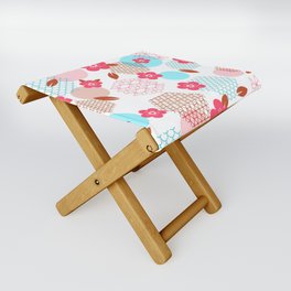 flowers Folding Stool